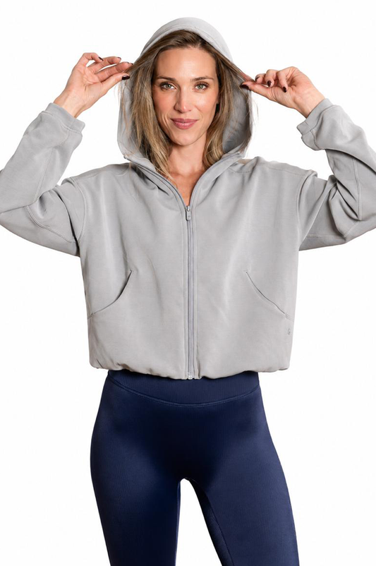 Silver Grey Hooded Jacket